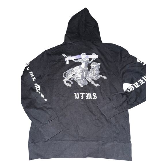 The Cult Official Under The Midnight Sun Tour Merch Black Zip Up Hoodie L NEW - Picture 1 of 2